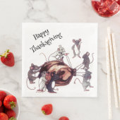 SERVIETTE EN PAPIER MERCI MICE STEAL TURKEY (En situation)