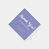 Serviette En Papier Merci moderne chic violet Mariage (Coin)