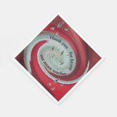 Serviette En Papier Merci Musique Enseignant Fin d'année Repas Retrait (Coin)