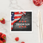 Serviette En Papier Merci patriotique (En situation)