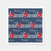 Serviette En Papier Merci patriotique (Devant)