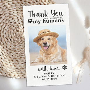 Serviette En Papier Merci photo pour animal de compagnie personnalisé 