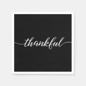 Serviette En Papier Merci | Police du script Thanksgiving | [fuzzy]Noi (Devant)