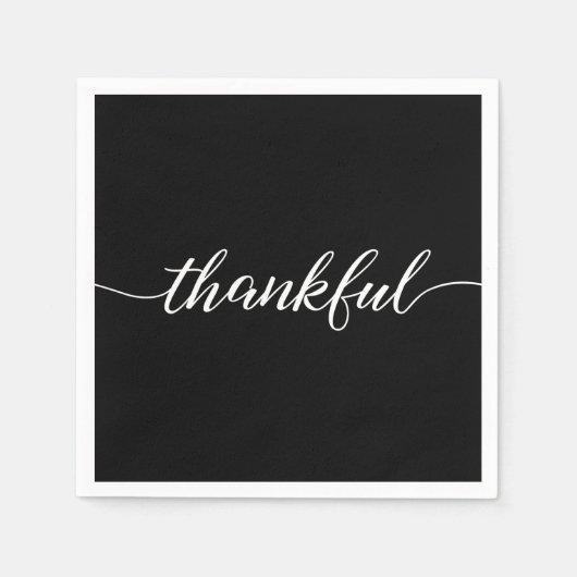 Serviette En Papier Merci | Police du script Thanksgiving | [fuzzy]Noi (Devant)