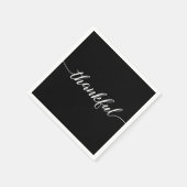 Serviette En Papier Merci | Police du script Thanksgiving | [fuzzy]Noi (Coin)