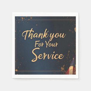 Serviette En Papier Merci Pour Votre Service Paper Napkin