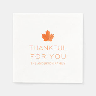 Serviette En Papier Merci Pour Vous   Thanksgiving minimaliste moderne