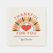 Serviette En Papier MERCI POUR VOUS - Thanksgiving personnalisé (Devant)