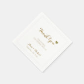 Serviette En Papier Merci réception de mariage (Coin)