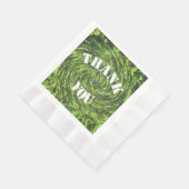 Serviette En Papier Merci Repas Vert tourbillon Appréciation Abstraite (Coin)
