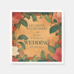 Serviette En Papier 🌹 Merci Rose Romance : Art Nouveau Splendor