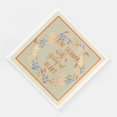 Serviette En Papier Merci, Serviettes de courge Thanksgiving (Coin)