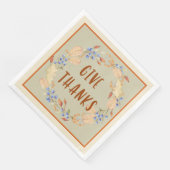 Serviette En Papier Merci, Serviettes de couronnes Thanksgiving (Coin)