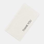 Serviette En Papier Merci texte personnalisable Simple Modèle Ecru (Coin)