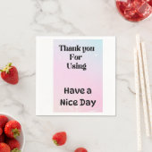 Serviette En Papier Merci vous avez imprimé la serviette (En situation)