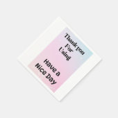 Serviette En Papier Merci vous avez imprimé la serviette (Coin)