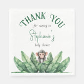 Serviette En Papier Merci Wild One Safari Animaux Baby shower (Devant)