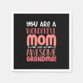 Serviette En Papier Mère cadeau | Fière Maman Merveilleuse Anniversair (Devant)