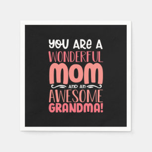 Serviette En Papier Mère cadeau   Fière Maman Merveilleuse Anniversair