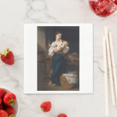 Serviette En Papier Mère et enfant (par Bouguereau) (En situation)