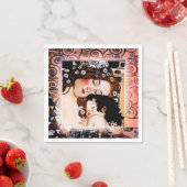 Serviette En Papier Mère et enfant par Gustav Klimt Collage (En situation)