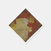Serviette En Papier Mère et fille avec fleurs (Coin)