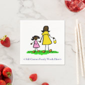 Serviette En Papier Mère et fille Family Custom Art Napkins (En situation)