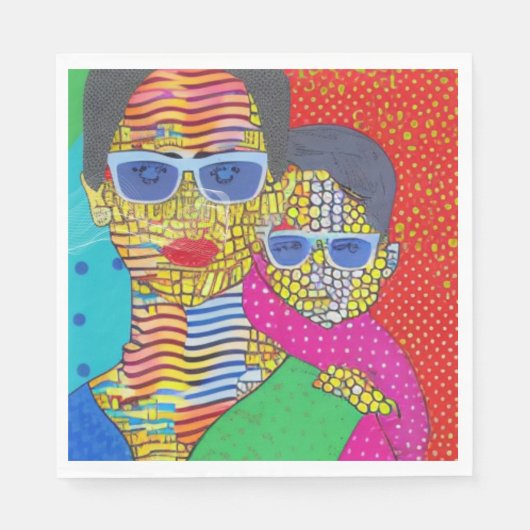 Serviette En Papier Mère et Fils (Devant)