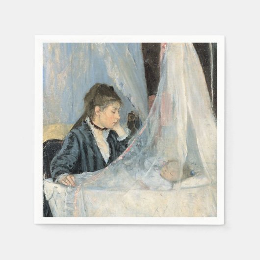 Serviette En Papier Mère impressionniste observant le sommeil de l'enf (Devant)