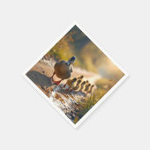 Serviette En Papier Mère Mallard Canard Avec Collier (Coin)