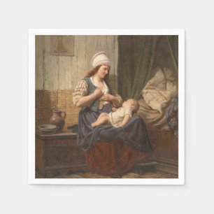 Serviette En Papier Mère tenant son enfant (par Rudolf Jordan)