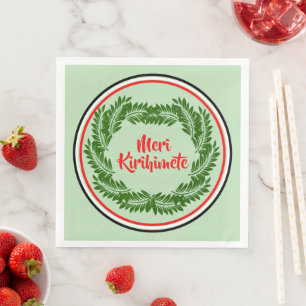 Serviette En Papier Meri Kirihimete Maori Joyeux Noël