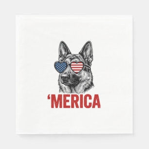 Serviette En Papier Merica Berger Allemand Drapeau Lunettes de Soleil