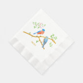 Serviette En Papier Merlesbleus à ventre blanc (Coin)