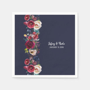 Serviette En Papier Merlot Merlot de la Marine Burgundy Dîner de récep