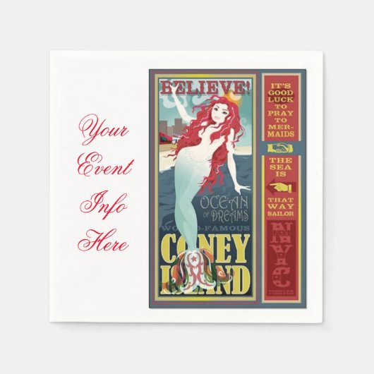 Serviette En Papier mermaid (Devant)