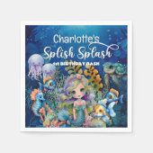 Serviette En Papier Mermaid 1er fête d'anniversaire (Devant)