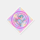 Serviette En Papier Mermaid 2e anniversaire Modifier Modifier le texte (Coin)