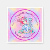 Serviette En Papier Mermaid 3e anniversaire Modifier Modifier Modifier (Devant)