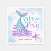 Serviette En Papier Mermaid 5e anniversaire Plongée dans cinq papiers (Devant)