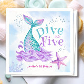 Serviette En Papier Mermaid 5e anniversaire Plongée dans cinq papiers