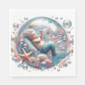 Serviette En Papier Mermaid Christening (Devant)