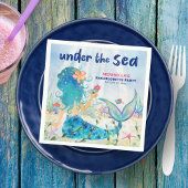 Serviette En Papier Mermaid Cocktail Tropical Beach Bachelorette Party