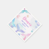 Serviette En Papier Mermaid Girl 3e fête d'anniversaire (Coin)