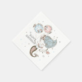 Serviette En Papier Mermaid Joyeux anniversaire (Coin)