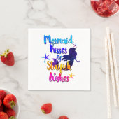 Serviette En Papier Mermaid Kisses & Starfish Wives Aquarelle plage (En situation)