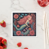 Serviette En Papier Mermaid Océan sombre (En situation)