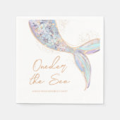 Serviette En Papier Mermaid Queue 1er anniversaire (Devant)