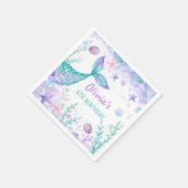 Serviette En Papier Mermaid Queue Anniversaire (Coin)