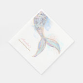 Serviette En Papier Mermaid Queue Anniversaire (Coin)